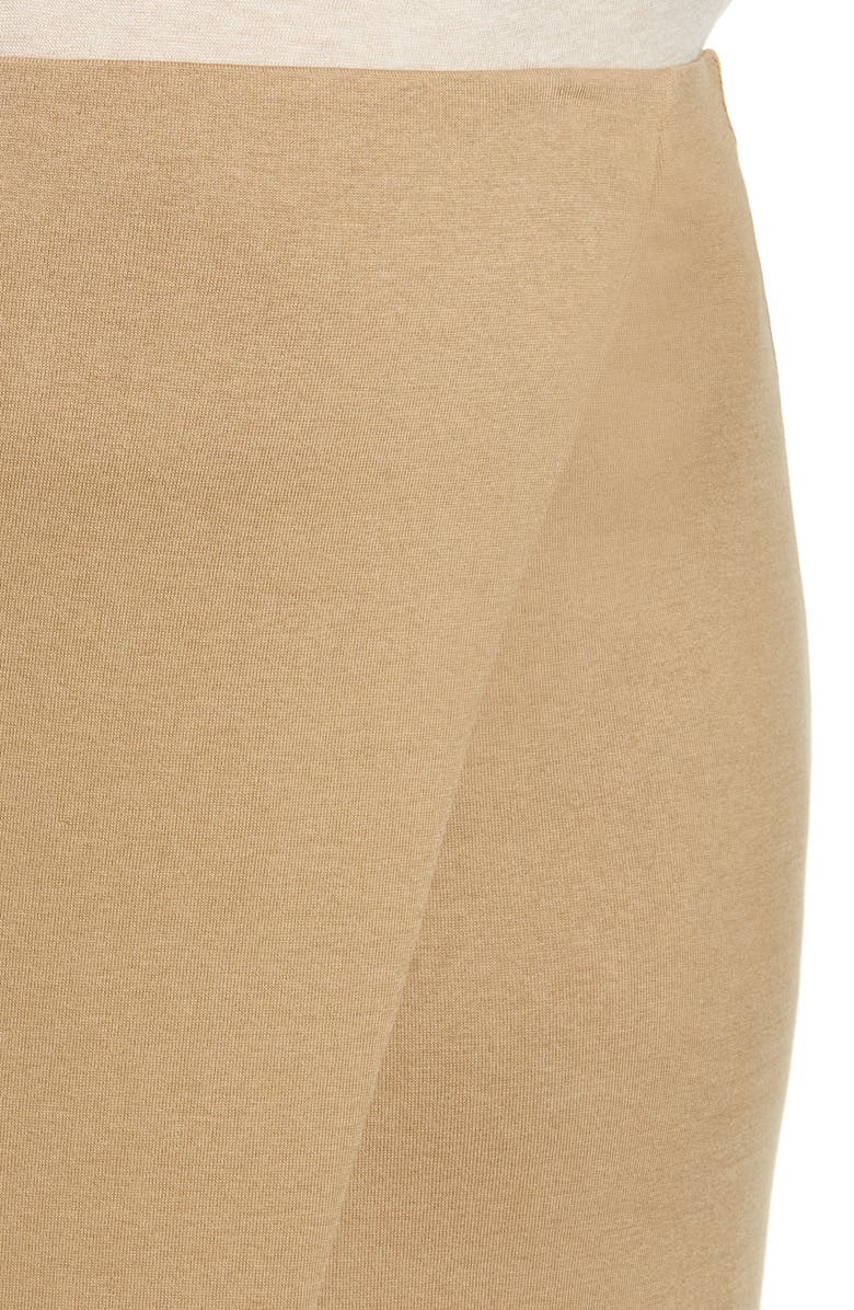 Vince Overlap Midi Skirt, Alternate, color, Dark Wheat