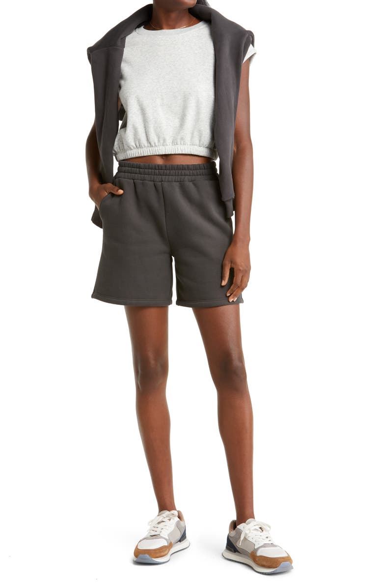 Zella Cara Sweat Shorts, Alternate, color, 