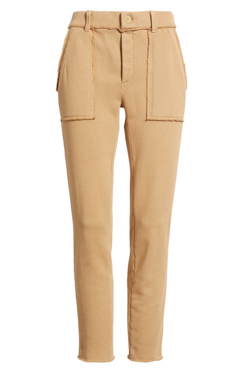 Frank & Eileen Blackrock Raw Edge Cotton Sweatpants In Brown