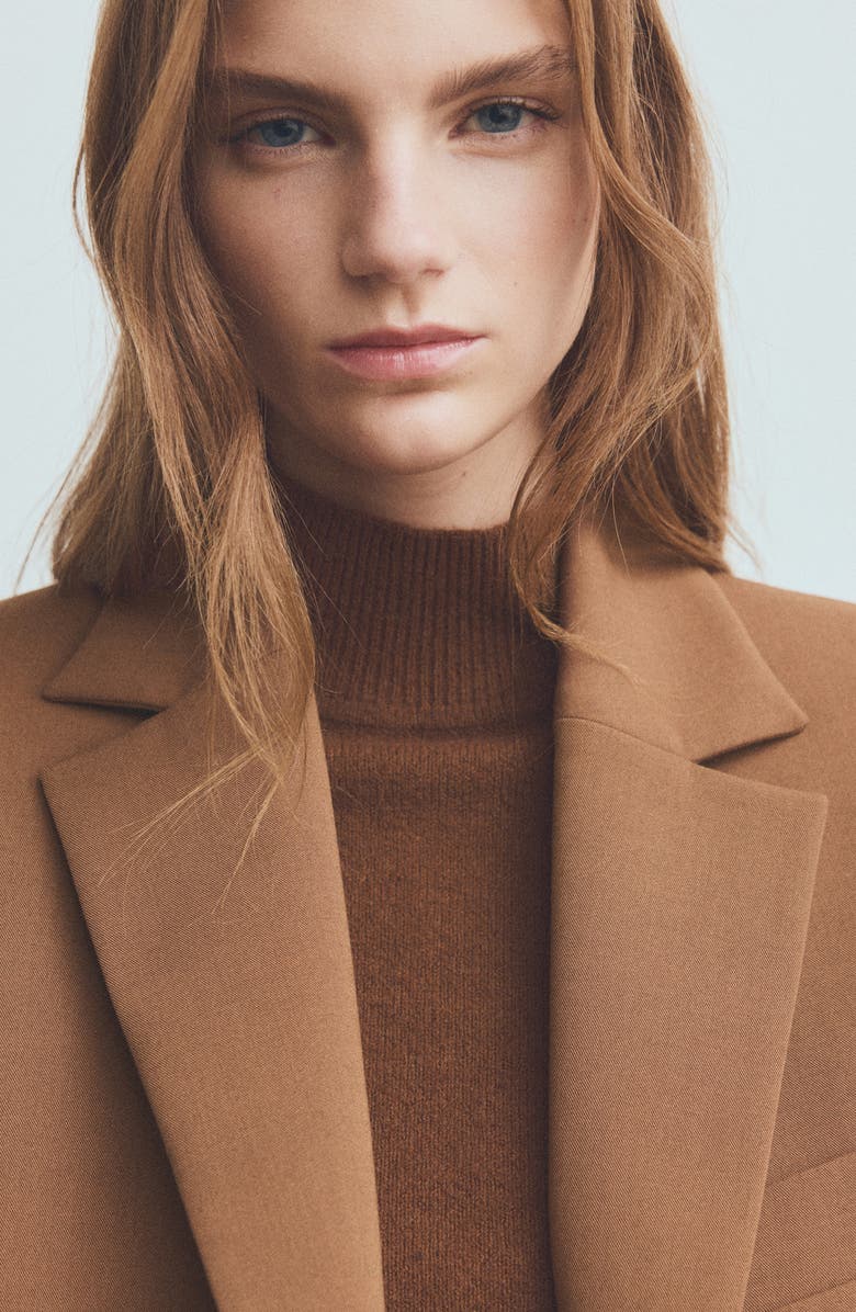 MANGO Milano Blazer, Alternate, color, Caramel