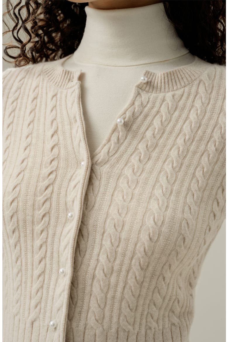 The Hawthorn Cardigan, Alternate, color, Oat