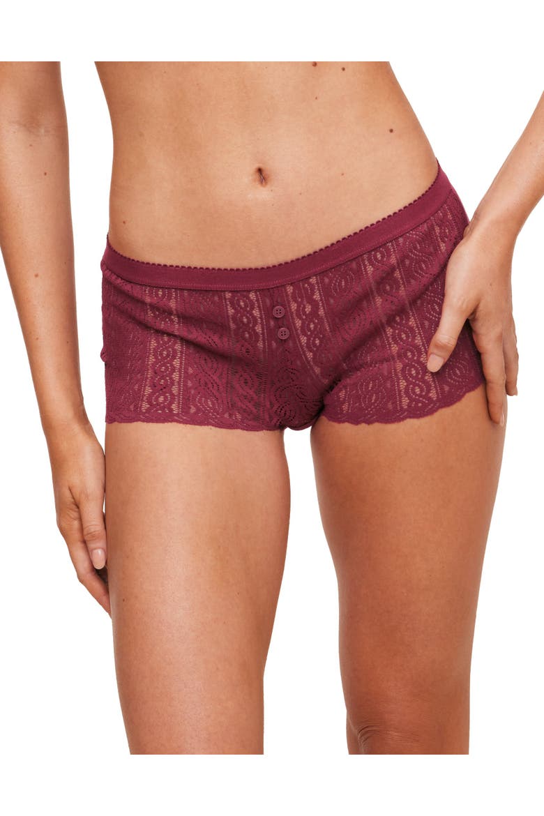 Samanta Shortie Panties, Main, color, Dark red