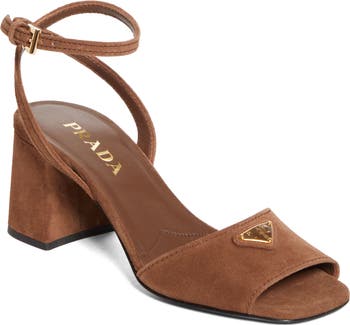 Prada Block Heel Ankle Strap Sandal (Women) | Nordstrom