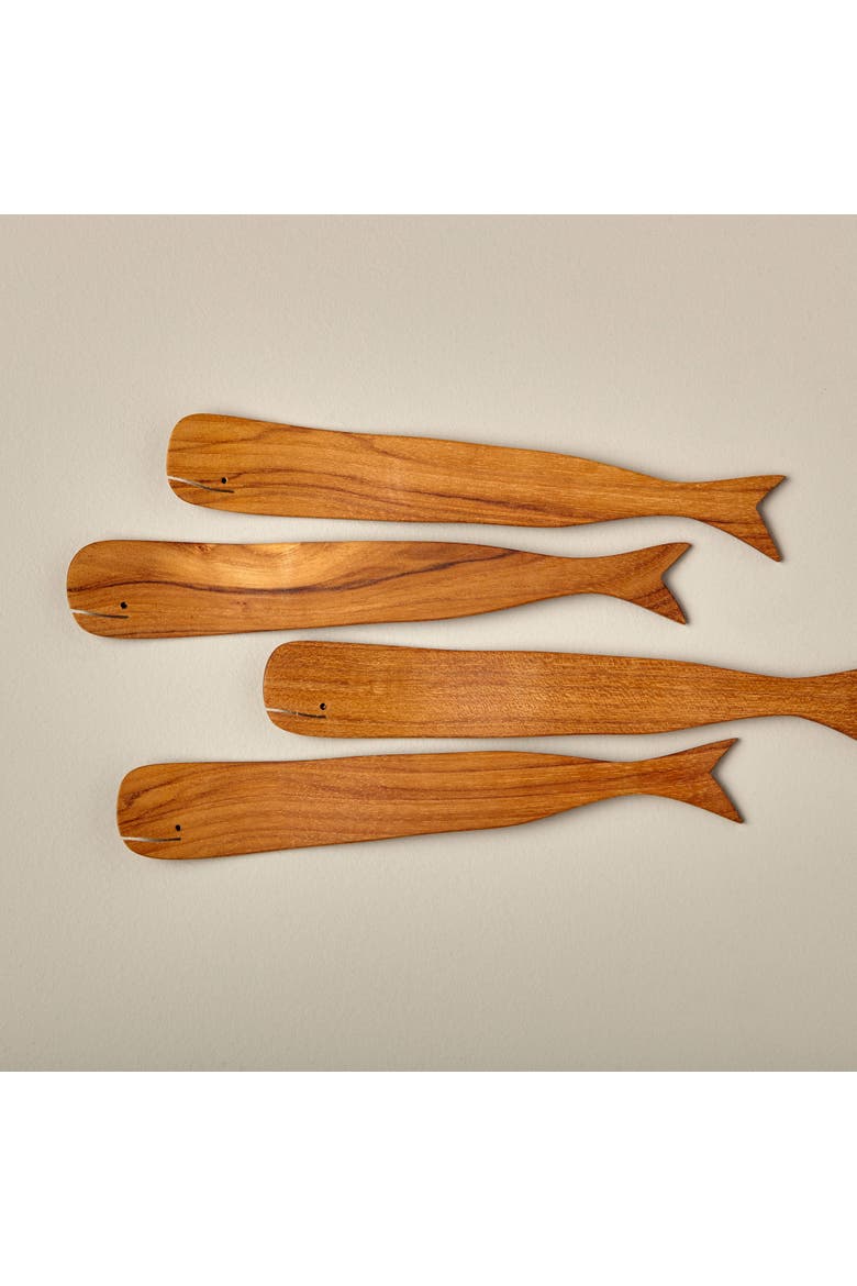 Teak Whale Spreaders - Set of 4, Alternate, color, Teak