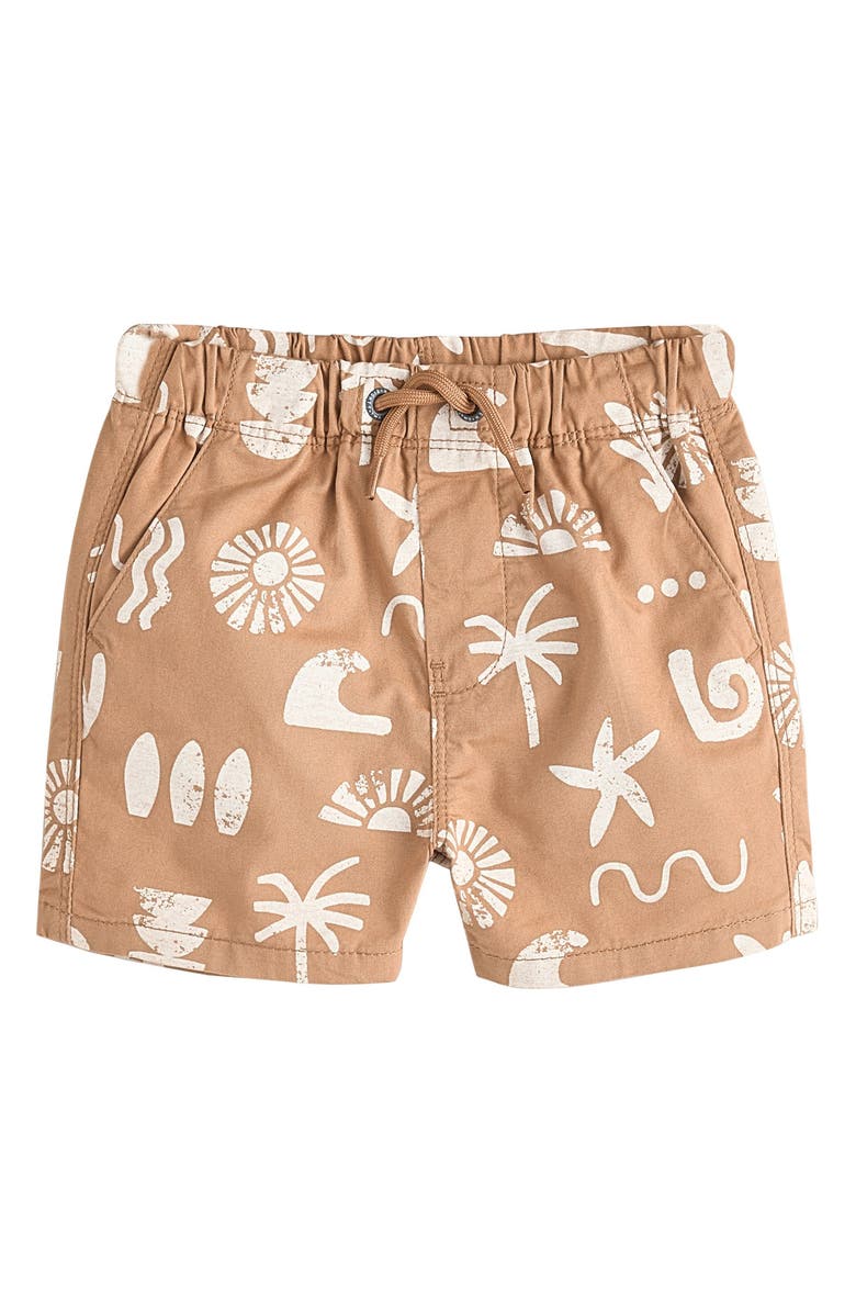 NEXT Kids' 3-Pack Assorted Cotton Drawstring Shorts, Alternate, color, Blue Multi