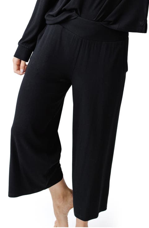 Wide Leg Rib Pajama Pants
