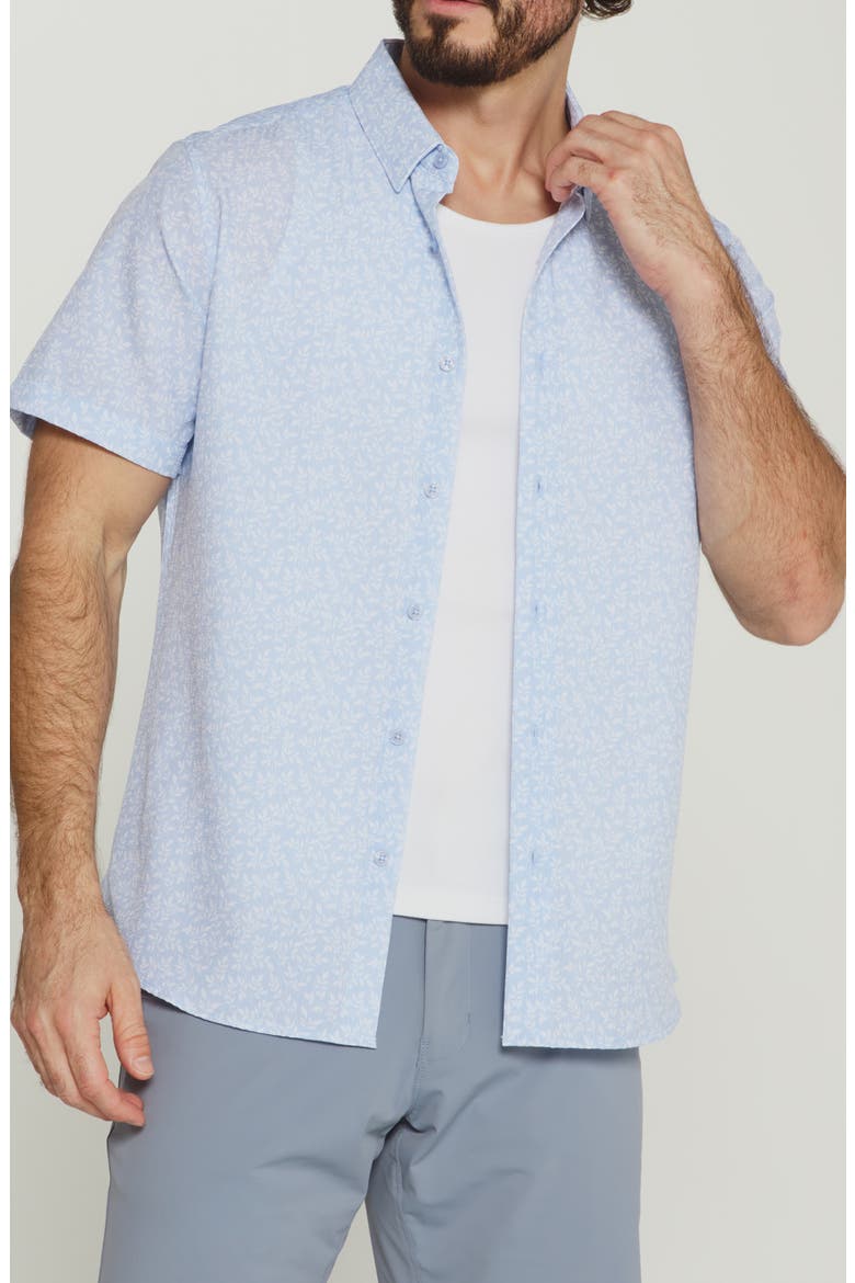Kai Short Sleeve Button-Down Shirt, Main, color, DUSTY BLUE