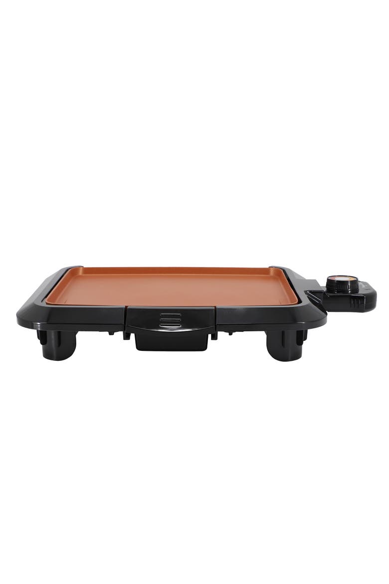 10.63 Inch Electric Grill with Copper Coating, Alternate, color, Black