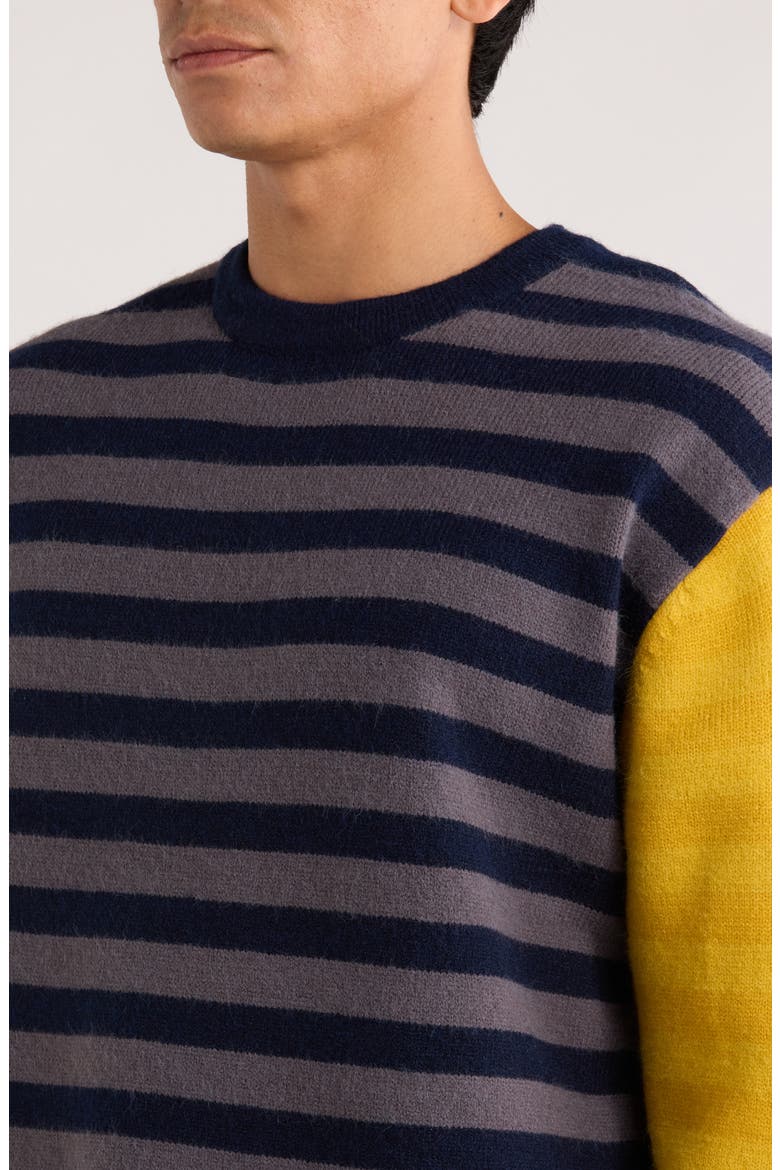 Mixed Stripe Sweater, Alternate, color, NAVY