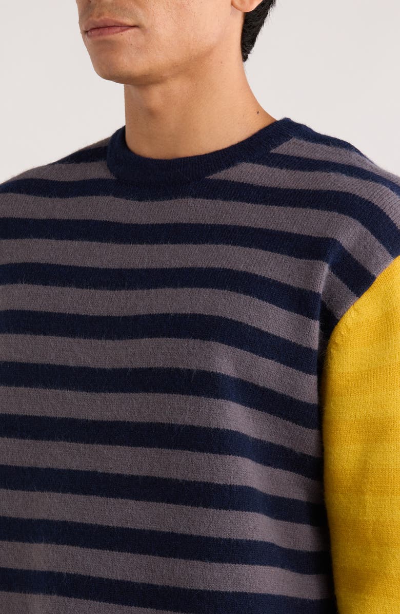 HONOR THE GIFT Mixed Stripe Sweater, Alternate, color, Navy