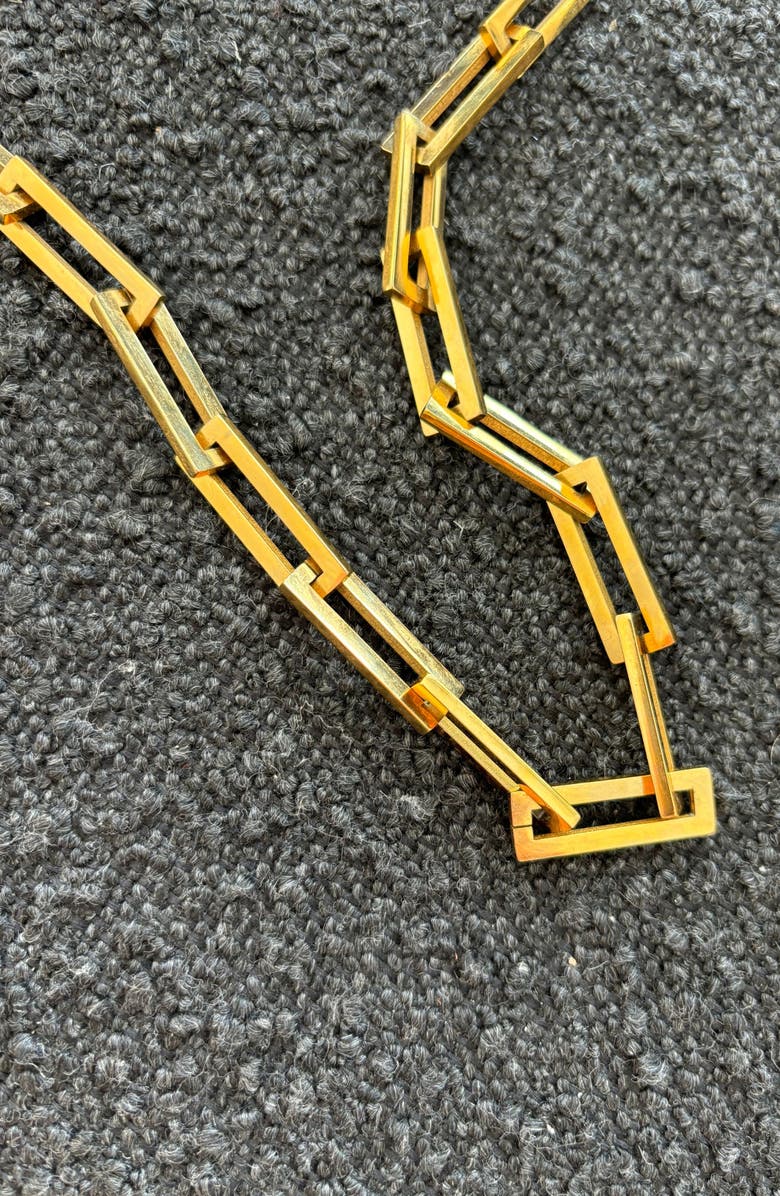 st. Moran Oversize Paper Clip Chain Necklace, Alternate, color, Gold