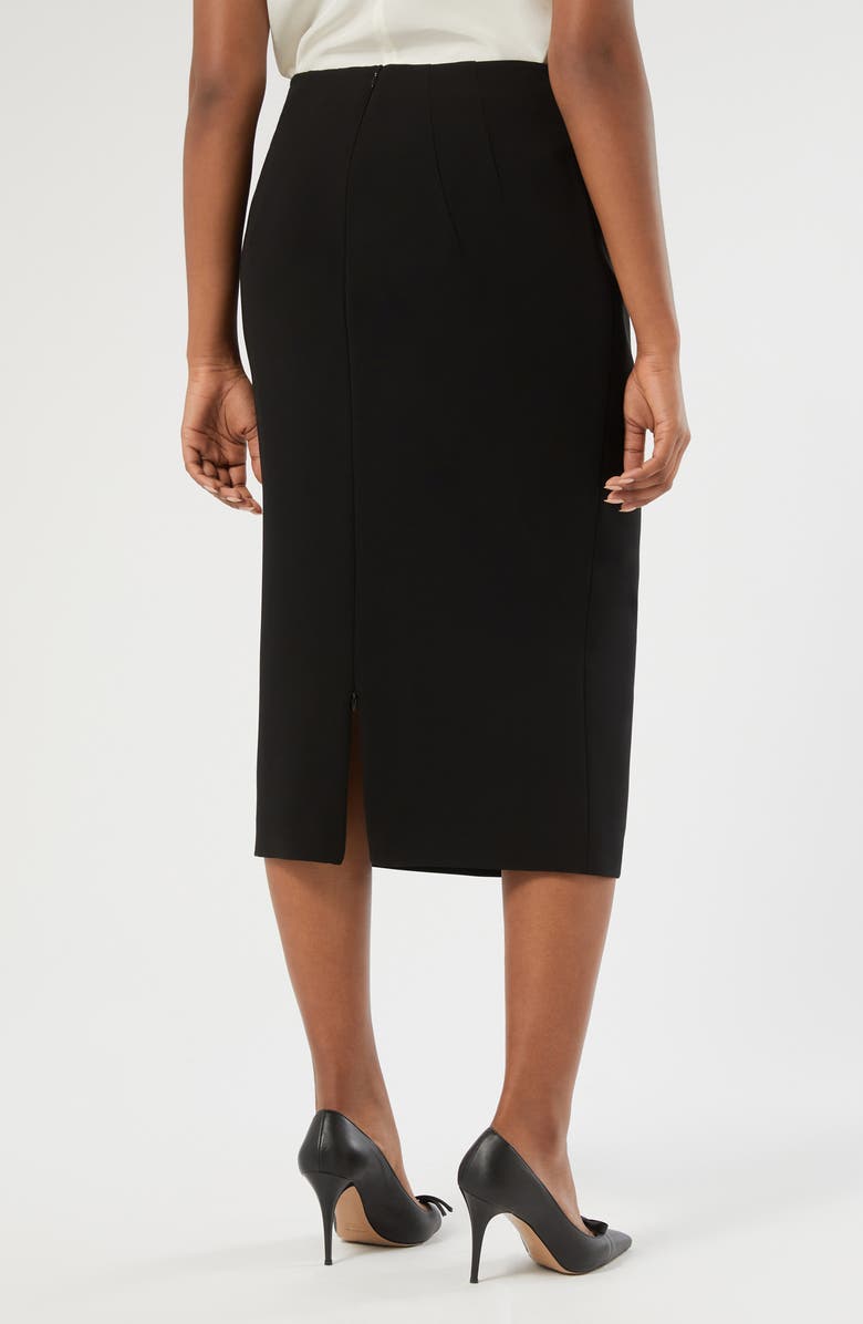 Marina Rinaldi Cady Midi Pencil Skirt, Alternate, color, Black