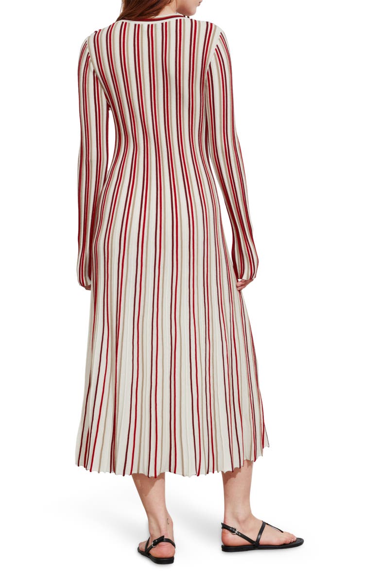 & Other Stories Stripe Long Sleeve Midi Sweater Dress, Alternate, color,