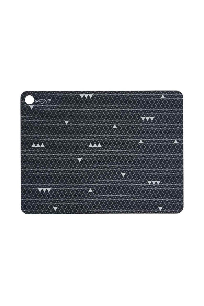 Placemat Grey Line - Set of 2, Alternate, color, Dark Grey