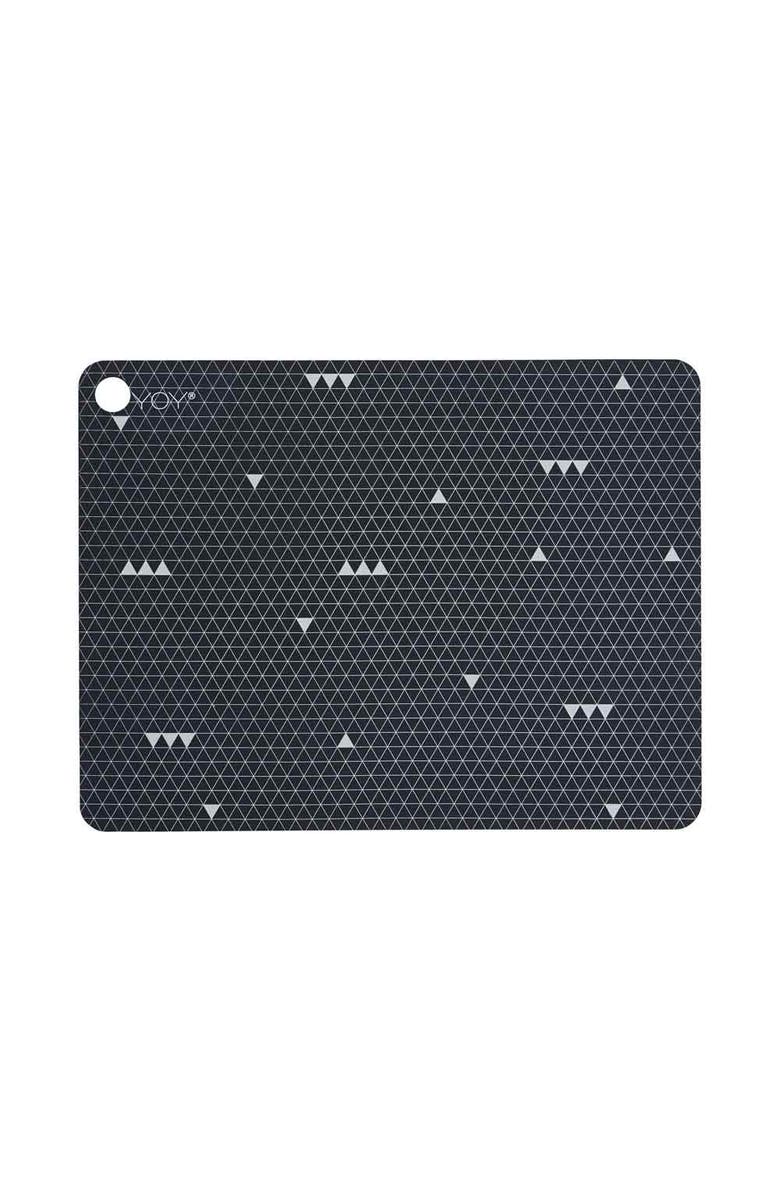 OYOY LIVING DESIGN Placemat Grey Line - Set of 2, Alternate, color, Dark Grey