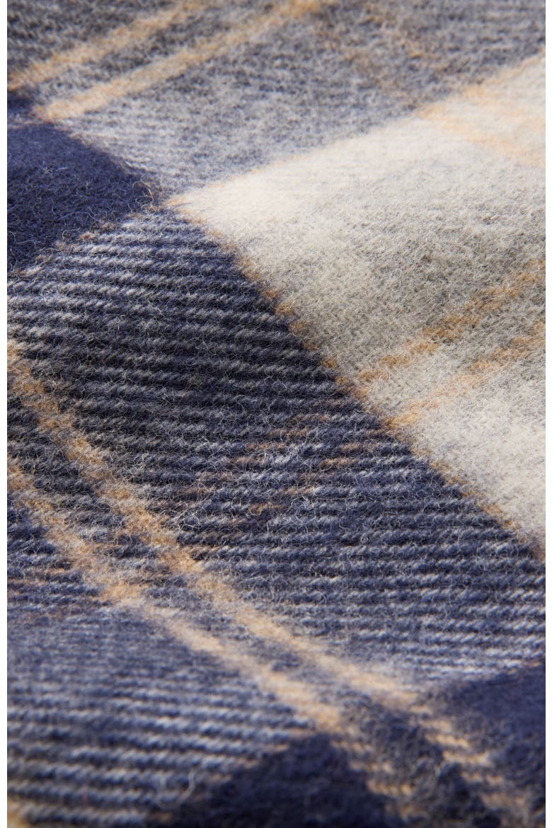 Merino Wool Woven Check Scarf, Alternate, color, Navy