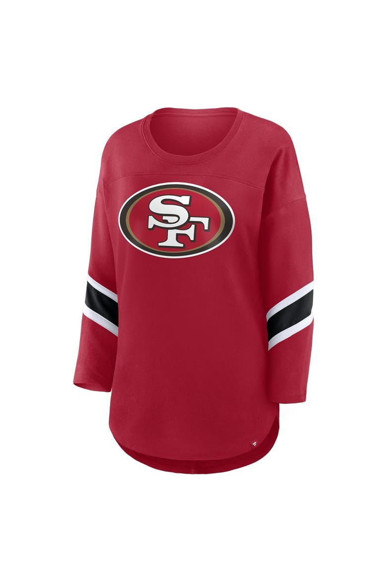 Women's Fanatics  Scarlet San Francisco 49ers Redzone 3/4-Sleeve T-Shirt, Alternate, color, Scarlet