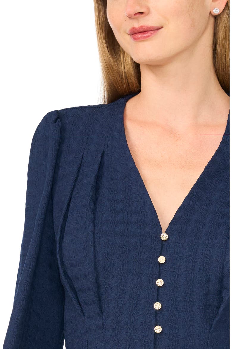 Textured Long Sleeve Top, Alternate, color, INDIGO NIGHT