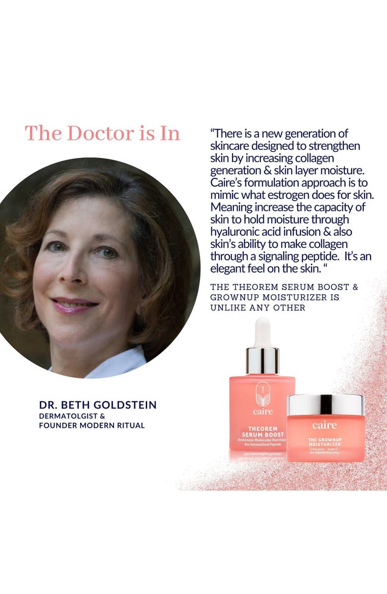 Caire Beauty Full Trio Skincare Set Theorem Serum Boost, Triple Lift Molecule Mask, Grownup Moisturizer, Alternate, color, Coral Pink