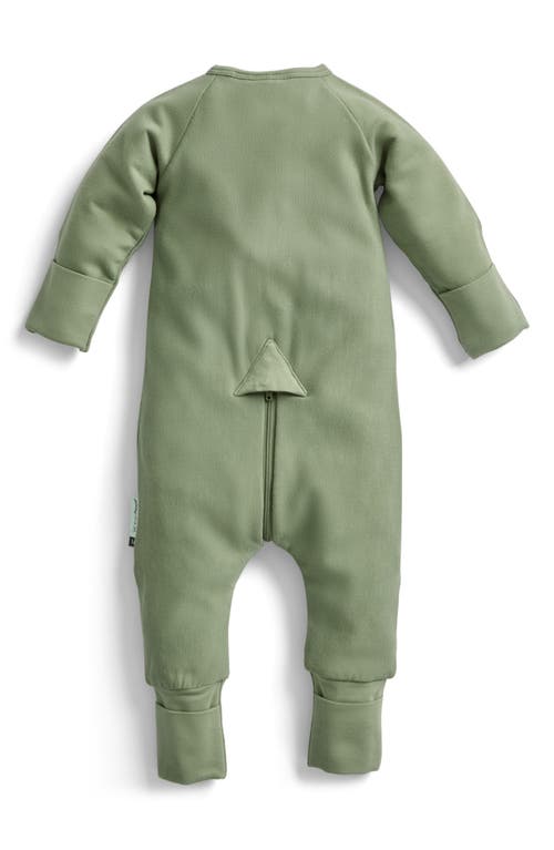 Ergopouch 1.0 Tog Long Sleeve Layering Romper In Green