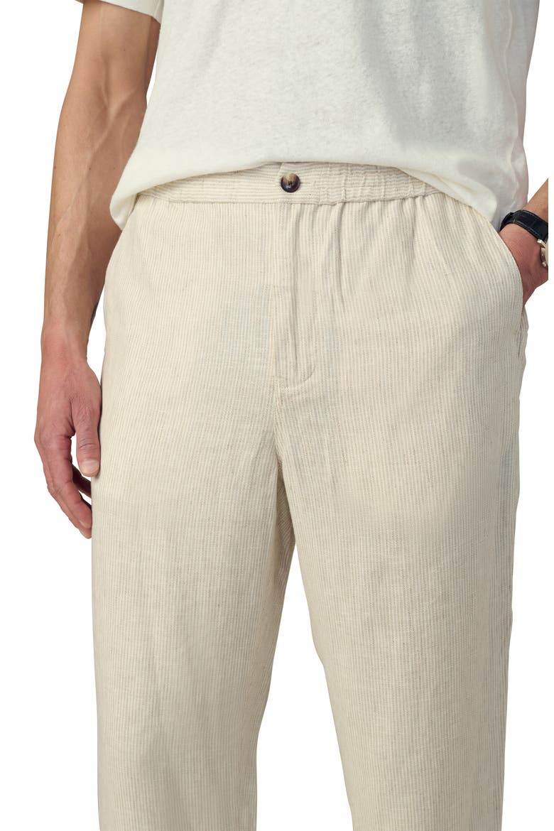 Clarkson Stripe Linen Pants, Alternate, color, FLAX STRIPE