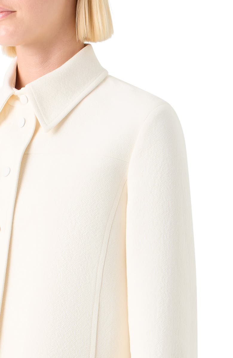 Akris Talitha Crop Cotton & Silk Shirt Jacket, Alternate, color, Ecru