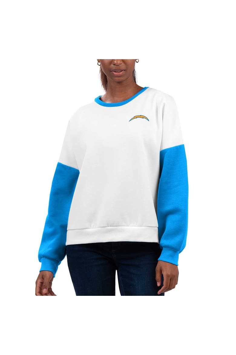 Women's G-III 4Her by Carl Banks White Los Angeles Chargers A-Game Pullover Sweatshirt, Main, color, White