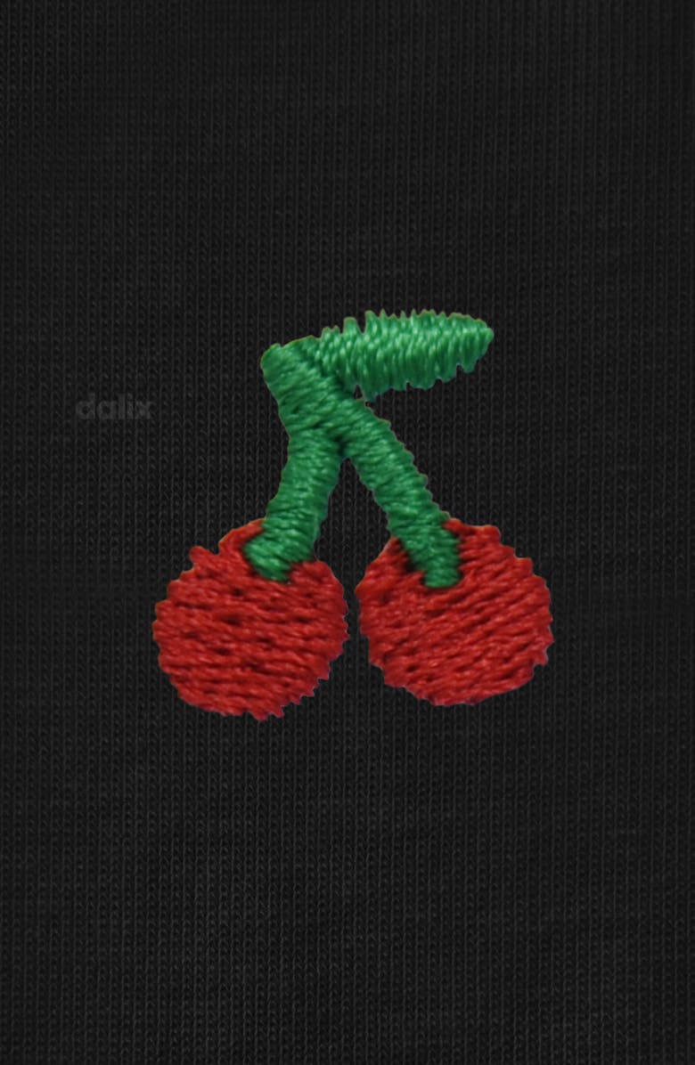 Dalix Womens Lil Cherry Jersey Tee, Alternate, color, Black