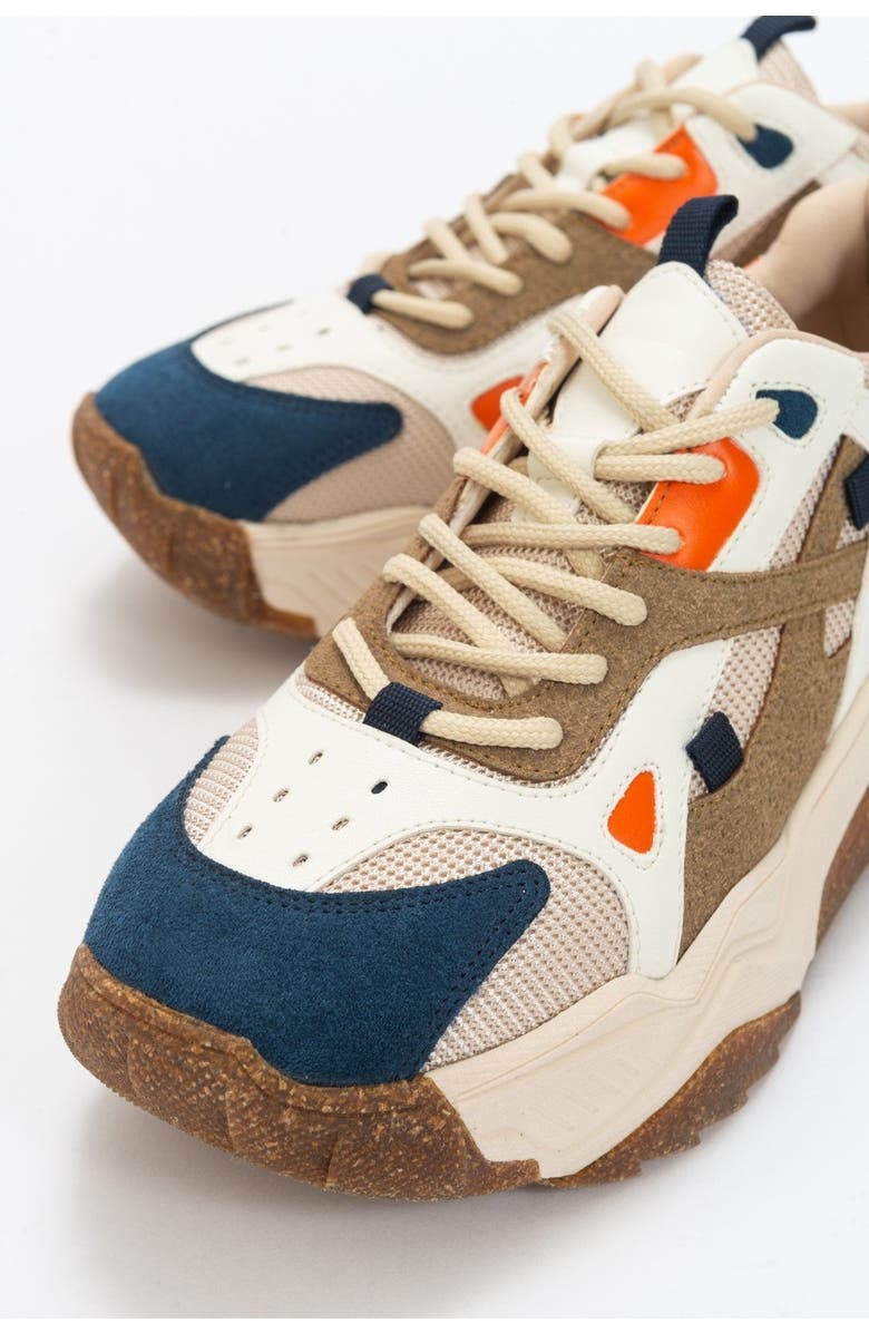 Prologue Shoes Loretta Platform Sneakers, Alternate, color, Navy Multi