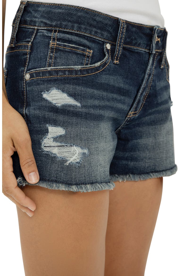 Frayed Mid Rise Denim Boyfriend Shorts, Alternate, color, DREAMSCAPE