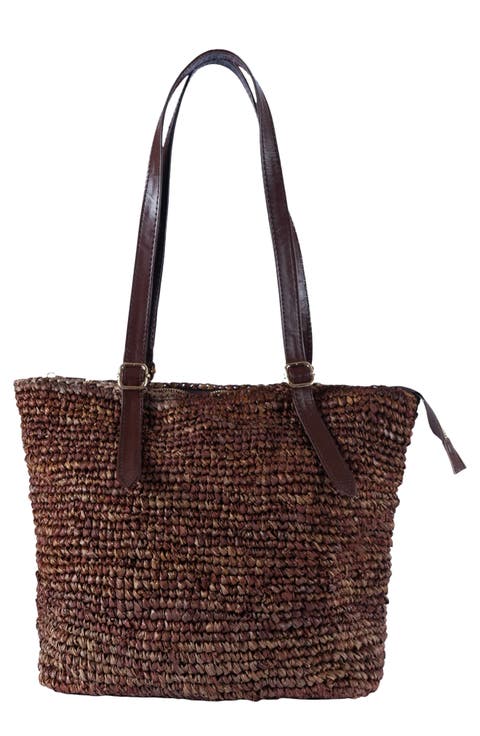 Carmela Raffia Tote