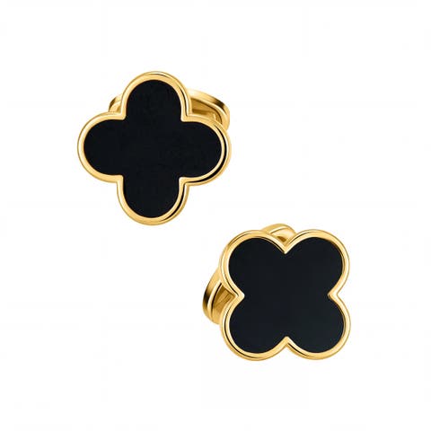 Four Leaf Clover 18K Gold Vermeil Sterling Cufflinks
