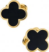 Jan Leslie Four Leaf Clover 18K Gold Vermeil Sterling Cufflinks