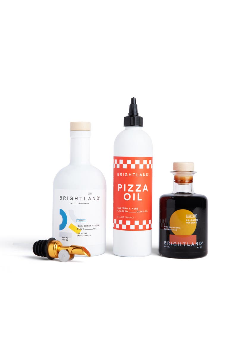 Brightland 3-Piece Pizza Night Set, Alternate, color, White/Red