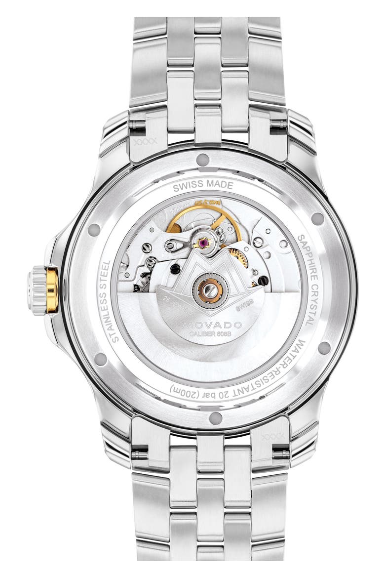 Series 800 Automatic Bracelet Watch, 40mm, Alternate, color, BLACK