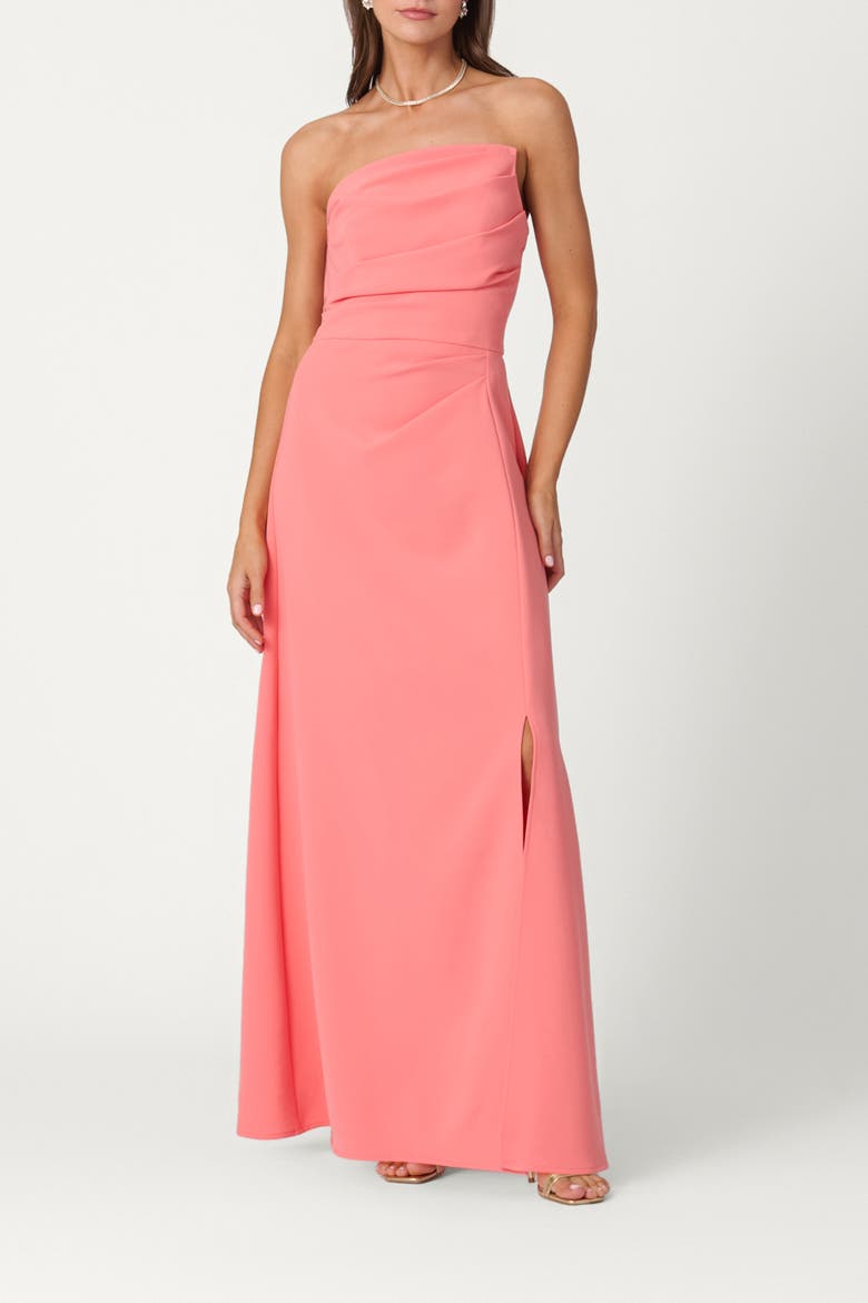 Midnight Stretch Crepe Vicki Dress, Main, color, Mango