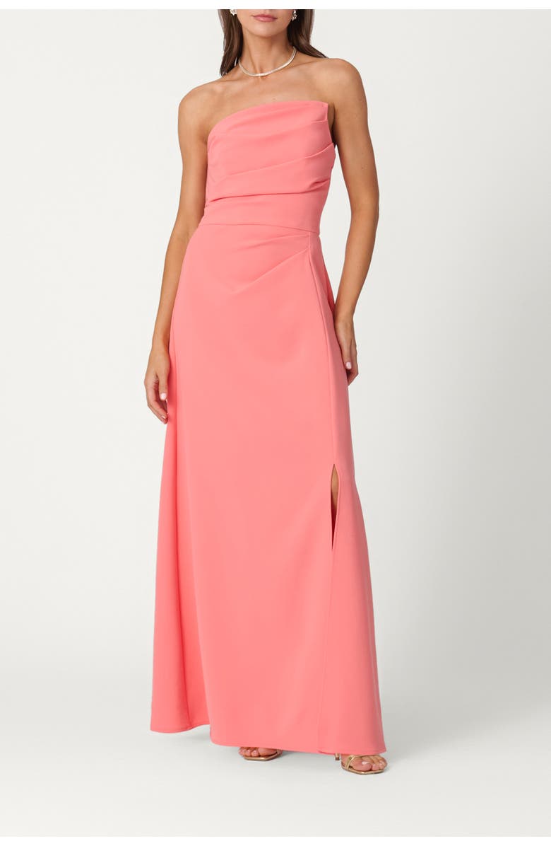 Shoshanna Midnight Stretch Crepe Vicki Dress, Main, color, Mango