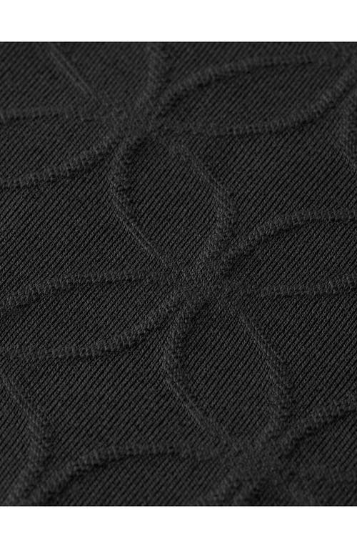 Scotch & Soda Jacquard Knit Texture Sweatshirt In Black