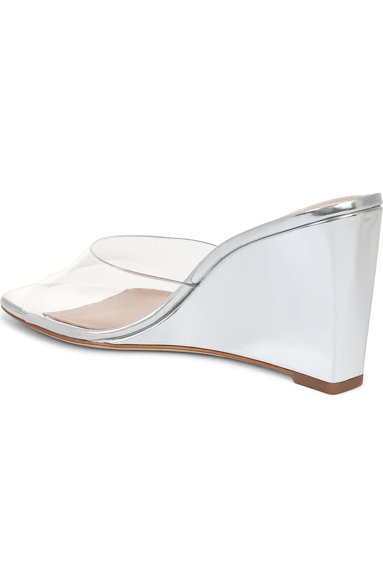 Veronica Beard Asha Wedge Sandal, Alternate, color, Clear/ Silver