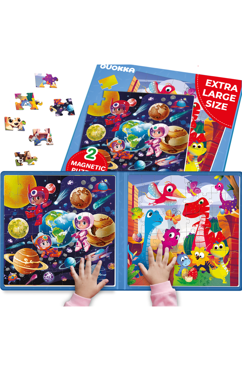 Quokka Magnetic Travel Puzzle Set - 2x48 Piece Jigsaw Puzzles, Main, color, Space
