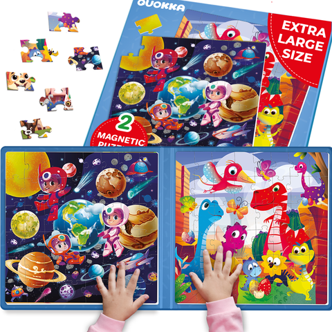 Magnetic Travel Puzzle Set - 2x48 Piece Jigsaw Puzzles