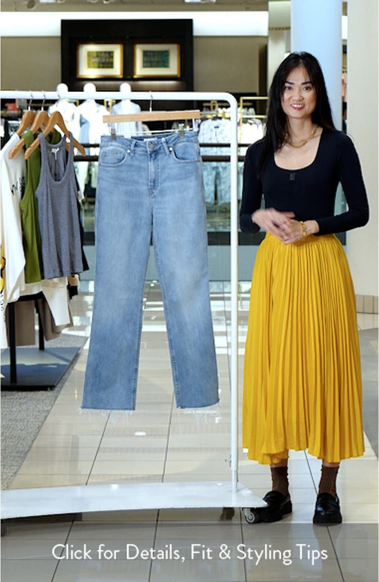 Good Kick Flare Raw Hem High Waist Jeans, sales video thumbnail