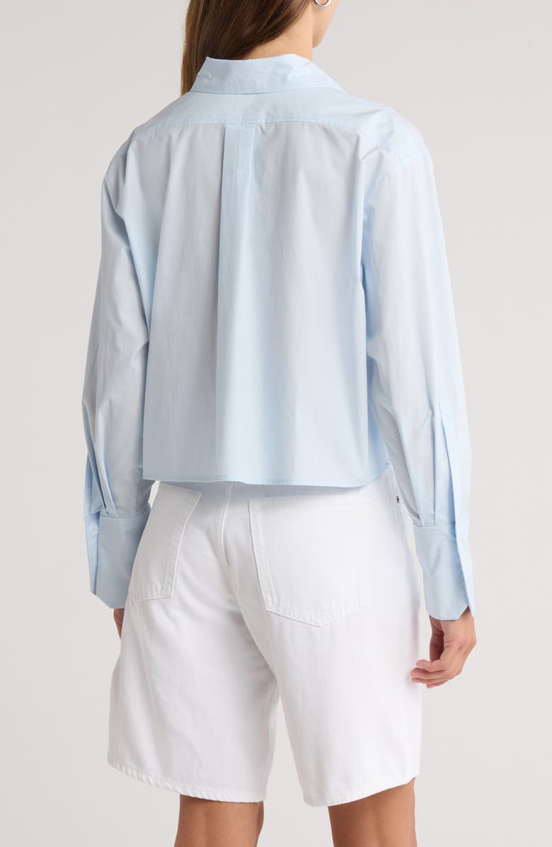 A.L.C. Cam Cotton Button-Up Shirt, Alternate, color, Ice Water