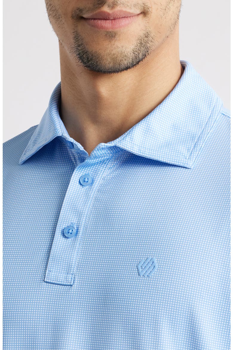 XC4® + Cool Degree™ Microprint Performance Golf Polo, Alternate, color, LIGHT BLUE/WHITE