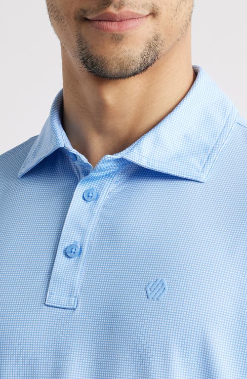 Johnston & Murphy Xc4® + Cool Degree™ Microprint Performance Golf Polo In Light Blue/white