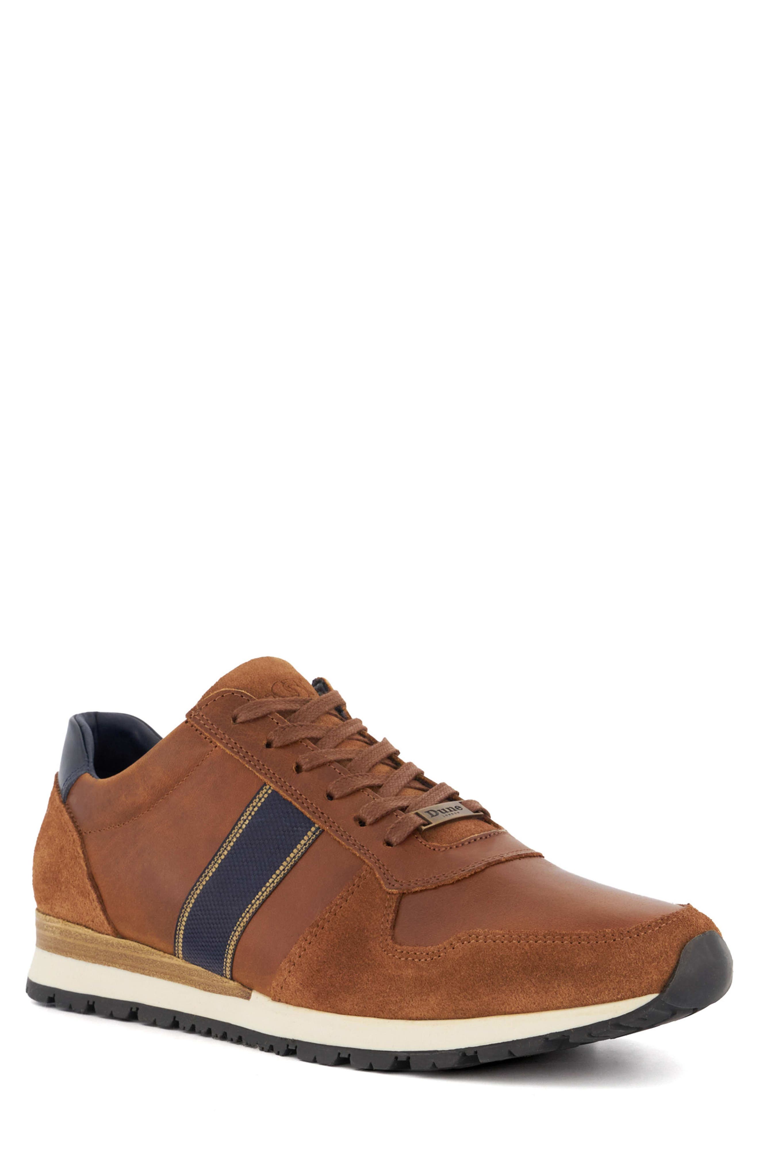 Dune London Treck Sneaker, Main, color, Dark Tan