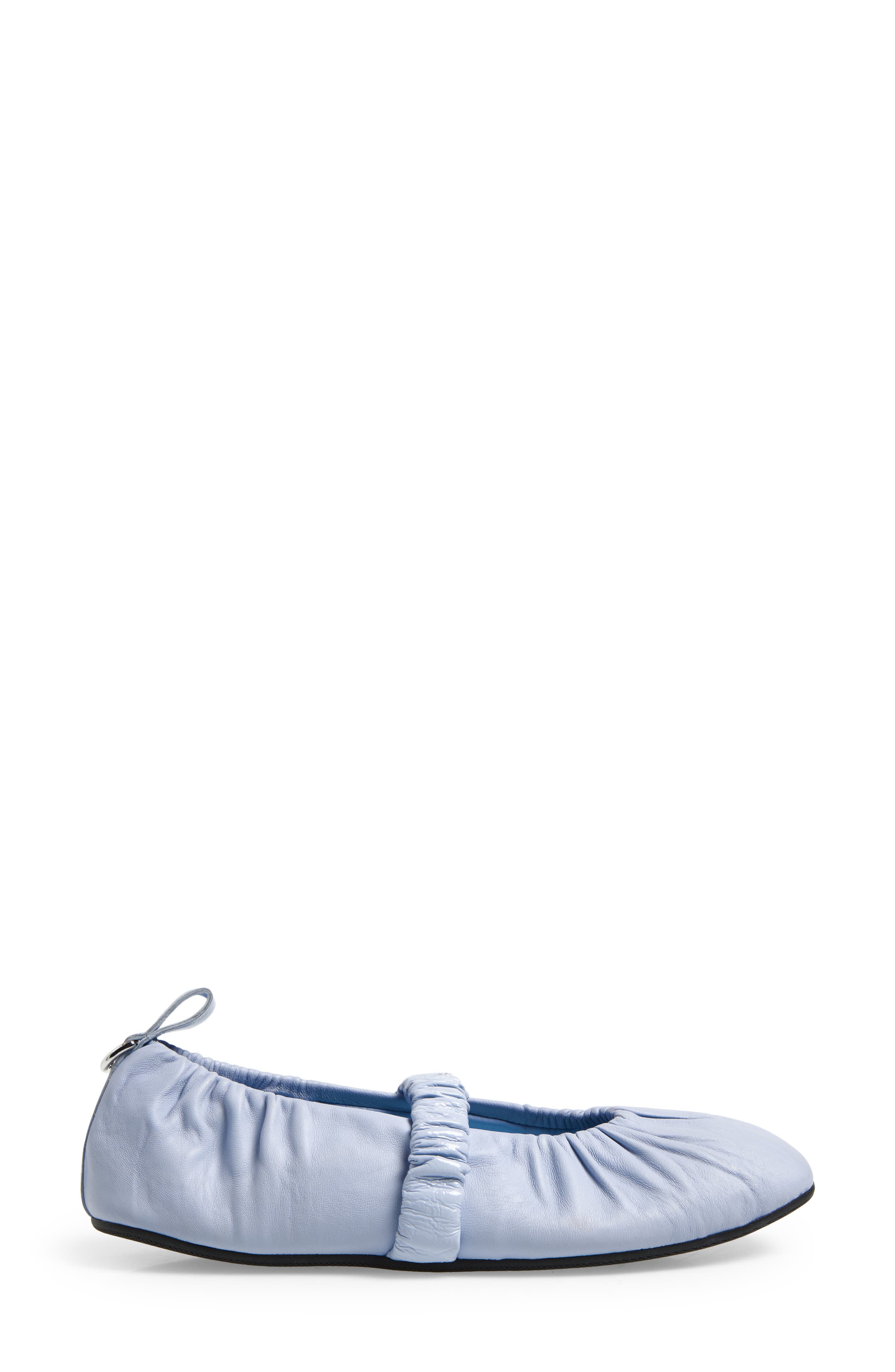 rag & bone Spire Ruched Mary Jane Flat, Alternate, color, Sky Blue