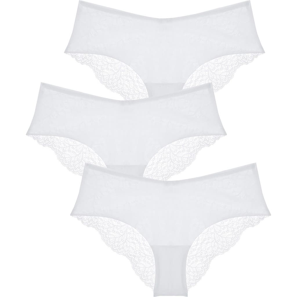JOURNELLE Allegra Jolie 3-Pack Hipster Briefs in Blanc  product