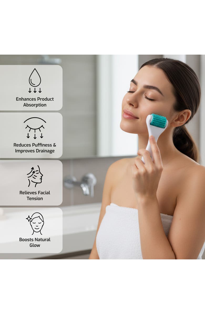 PURSONIC Facial Contour & Glow Roller - Revitalize, Refresh & Radiate, Alternate, color, White