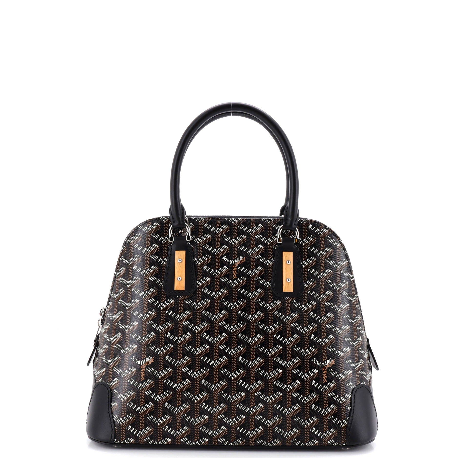 Pre-Owned Goyard Vendome II Bag Coated Canvas PM, Main, color, Black